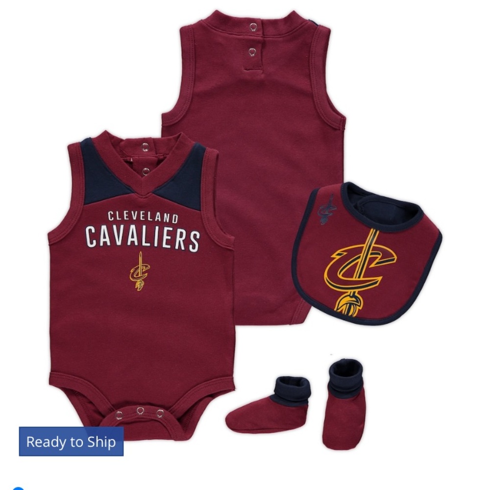 New CLEVELAND CAVALIERS 3 piece NBA SET 6/9 month